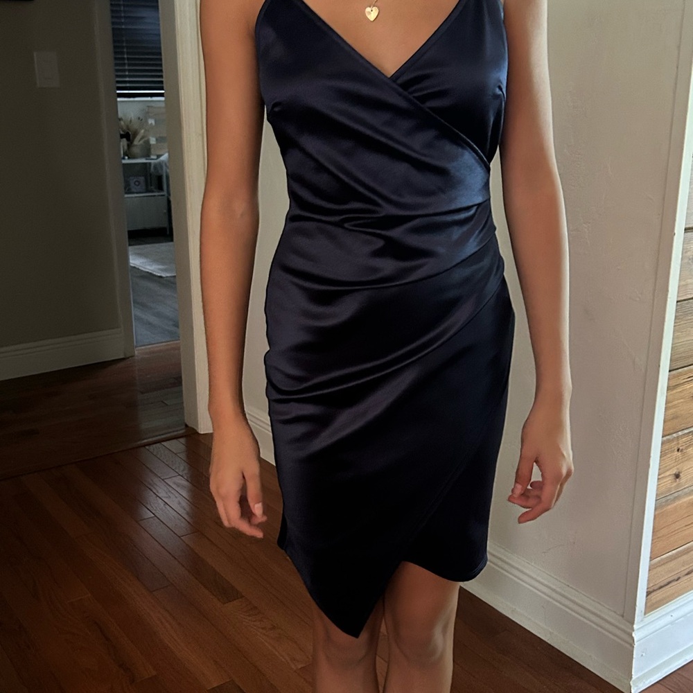 Windsor Midnight Blue Asymmetrical Dress XS